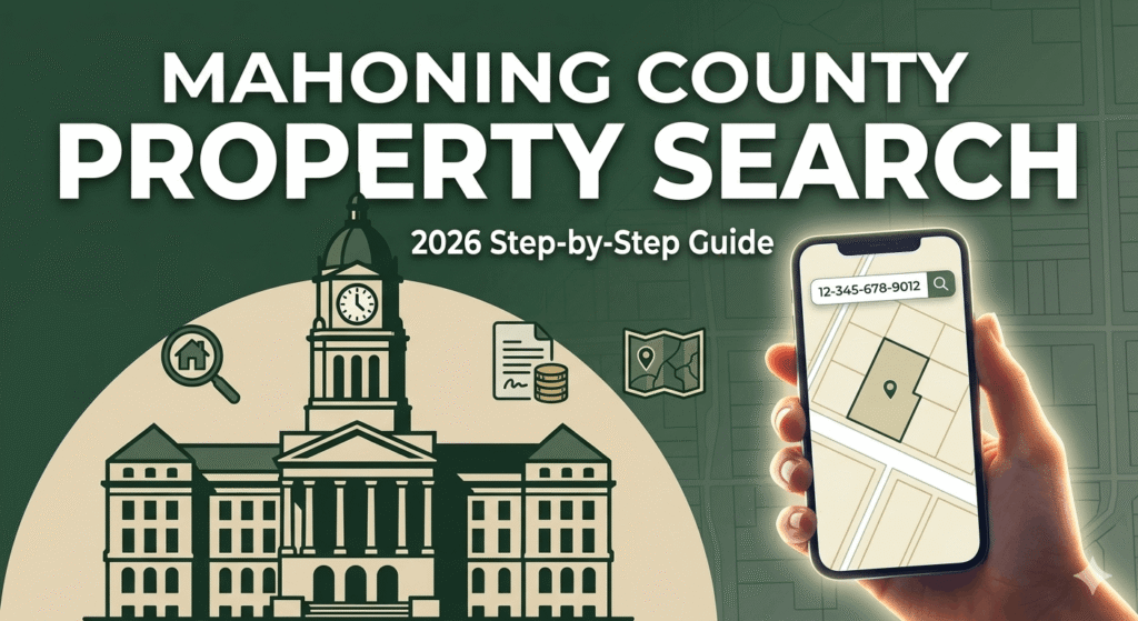 Mahoning County Property Search 2026 Guide with courthouse and mobile parcel map